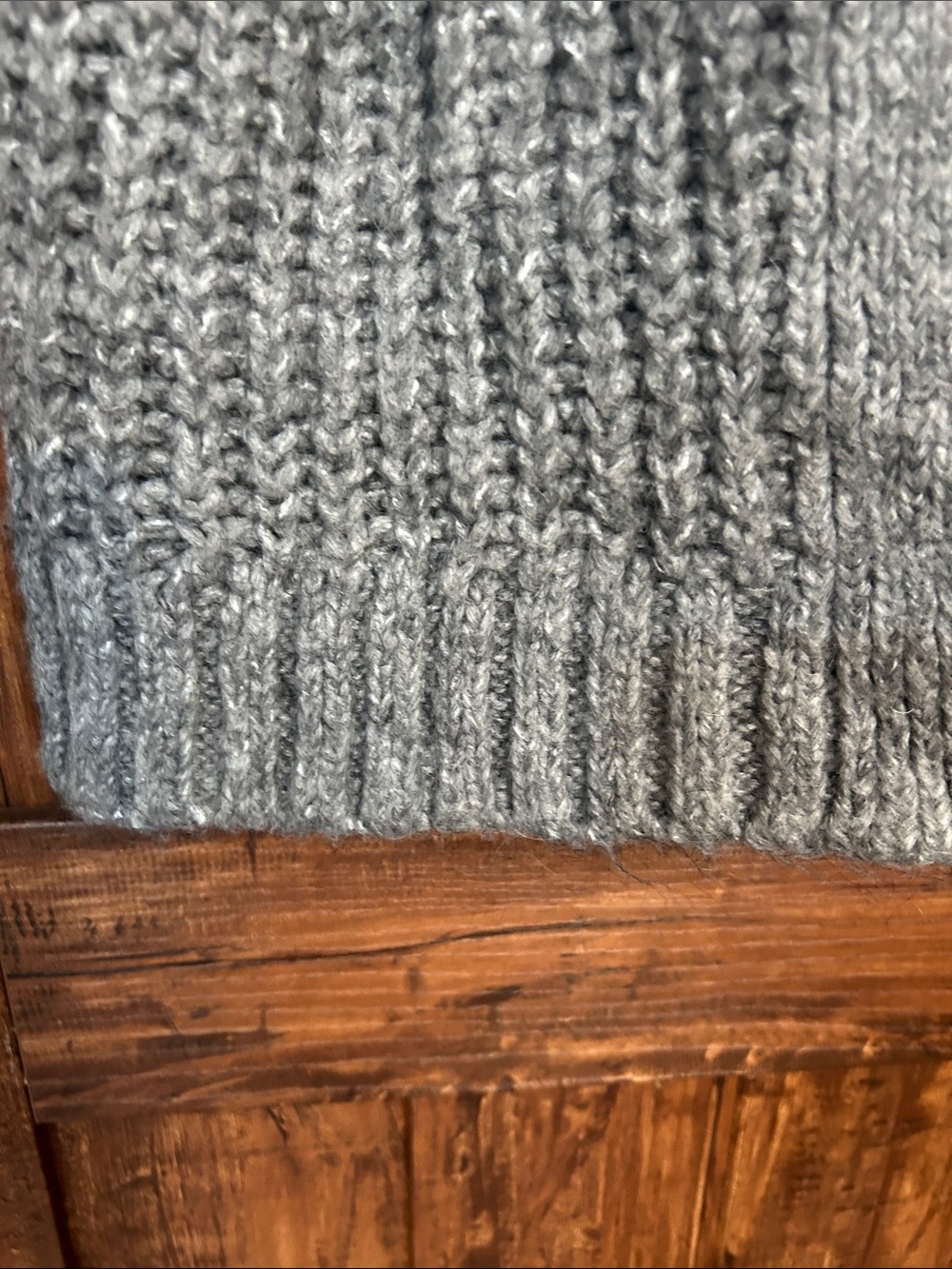 Zara Gray Open-Front Ribbed Knit Cardigan - Picture 5 of 11